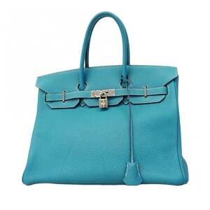 Hermes Hermès Birkin 35 Togo Blue Jean Handbag (J Stamp) for Women